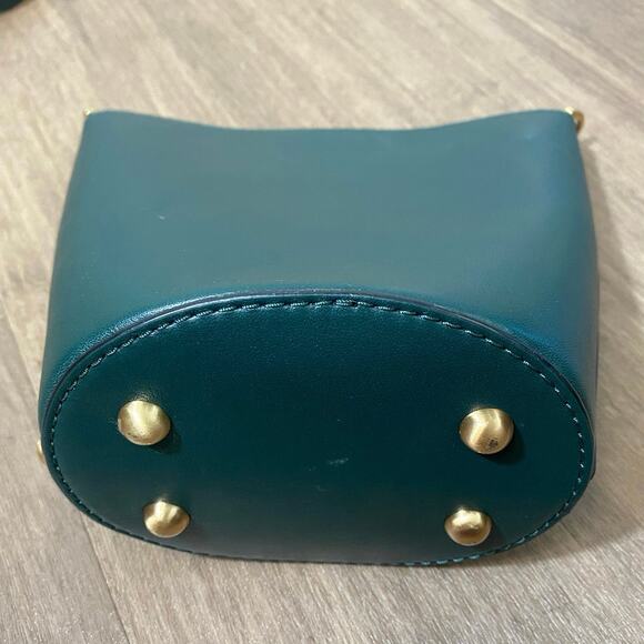 Flynn Dark Green Studded Handbag - Picture 7 of 8